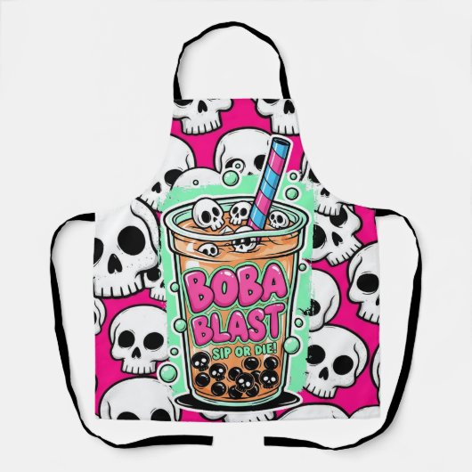 Boba Blast – Sip or Die! Schort (Voorkant)
