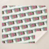 Boba Blast – Sip or Die! Sherpa Blanket Deken (Voorkant (horizontaal))