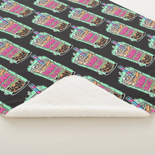 Boba Blast – Sip or Die! Sherpa Blanket Sherpa Deken (3/4)