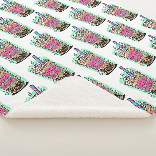 Boba Blast – Sip or Die! Sherpa Blanket Sherpa Deken (3/4)