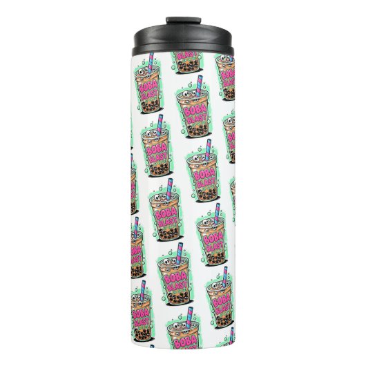 Boba Blast – Sip or Die! Thermal Tumbler Thermosbeker (Voorkant)