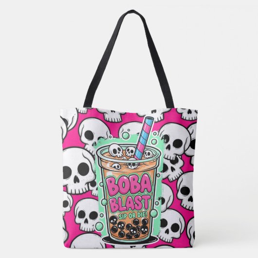 Boba Blast – Sip or Die! Tote Bag (Achterkant)