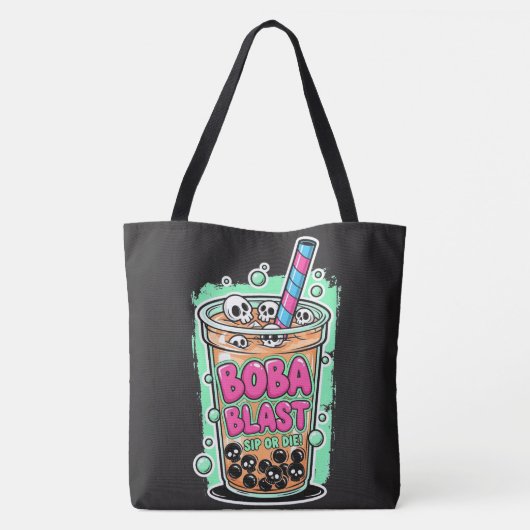 Boba Blast – Sip or Die! Tote Bag (Achterkant)