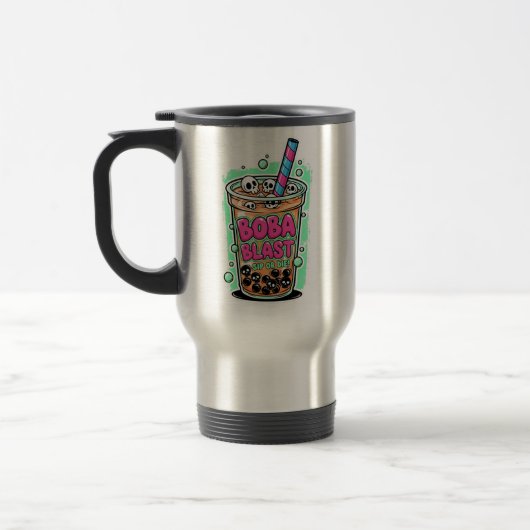 Boba Blast – Sip or Die! Travel/Commuter Mug Reisbeker (Links)