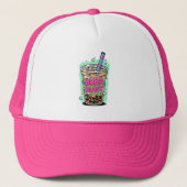 Boba Blast – Sip or Die! Trucker Pet (Voorkant)