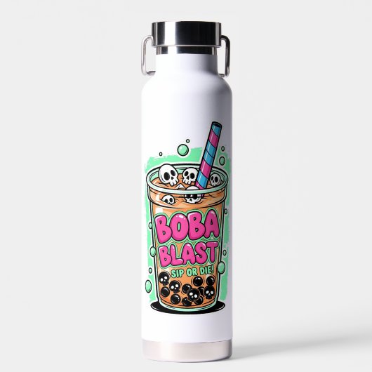 Boba Blast – Slurpen of Sterven! Geïsoleerde Fles (Voorkant)