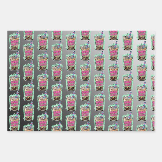 Boba Blast – Wrapping Paper Flat Sheet Set of 3 (Voorkant 2)