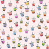 Boba-borrelthee met een roze kleurrijke schattige  tote bag