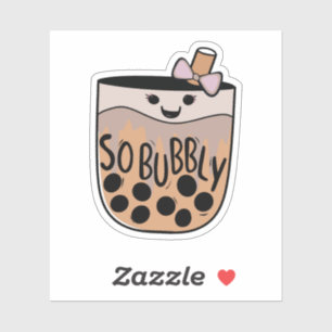 Boba Brown Sugar Bubble Tea Cute and Funny Sticker