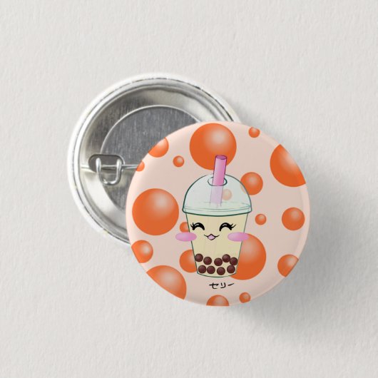 Boba Bubble Milk Tea Button (Voorkant /achterkant)