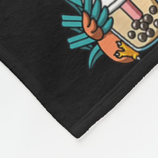 Boba Bubble Milk Tea Chinese Zodiacs Animal Lunar  Fleece Deken (Hoek)