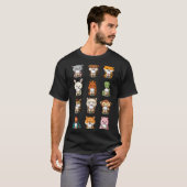 Boba Bubble Milk Tea Chinese Zodiacs Animal Lunar  T-shirt (Voorkant volledig)