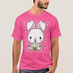 Boba Bubble Milk Tea Kawaii Rabbit Bunny voor Tien T-shirt