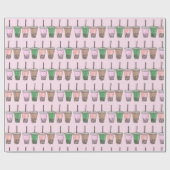 Boba Bubble Tapioca Pearl Milk Tea Drink Foodie Cadeaupapier (Vlak)