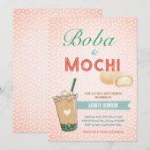 Boba Bubble Tea Baby shower Japan Korea Kawaii Kaart (Voorkant / Achterkant)