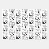 Boba Bubble Tea Cute and Funny Inpakpapier Vel (Voorkant 3)