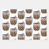 Boba Bubble Tea Cute and Funny Inpakpapier Vel (Voorkant 2)