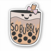 Boba Bubble Tea Cute and Funny Sticker (Voorkant)