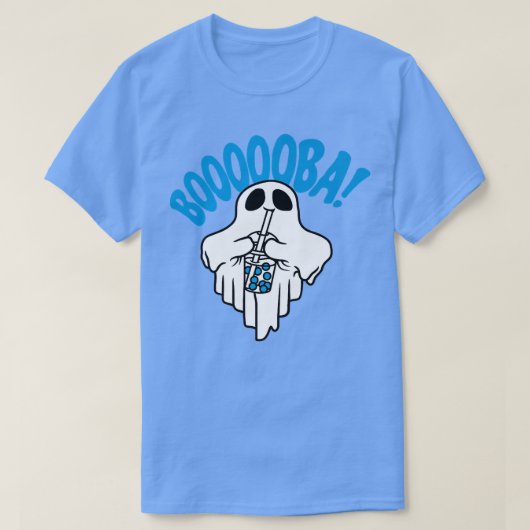 Boba Bubble Tea drink Ghost Funny Boooooba Hall T-shirt (Design voorkant)