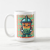Boba Bubble Tea Kawaii Schattigee Cartoon Koffiemok (Links)