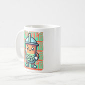 Boba Bubble Tea Kawaii Schattigee Cartoon Koffiemok (Voorkant links)