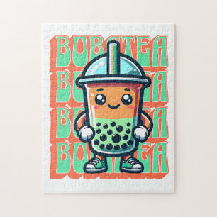 Boba Bubble Tea Kawaii Schattigee Cartoon Legpuzzel