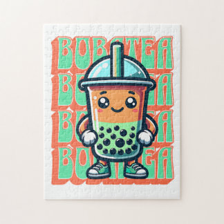 Boba Bubble Tea Kawaii Schattigee Cartoon Legpuzzel