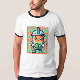 Boba Bubble Tea Kawaii Schattigee Cartoon T-shirt