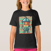 Boba Bubble Tea Kawaii Schattigee Cartoon T-shirt (Voorkant)