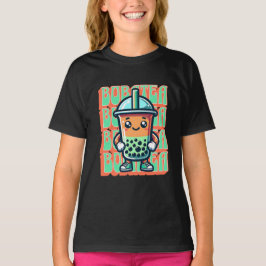 Boba Bubble Tea Kawaii Schattigee Cartoon T-shirt