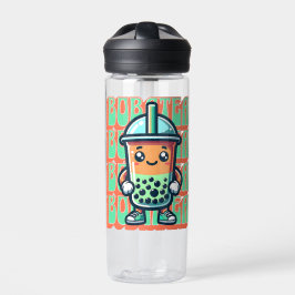 Boba Bubble Tea Kawaii Schattigee Cartoon Waterfles