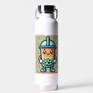 Boba Bubble Tea Kawaii Schattigee Cartoon Waterfles