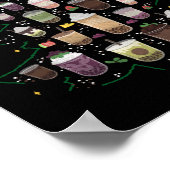 Boba Bubble Tea kerstboom Poster (Hoek)