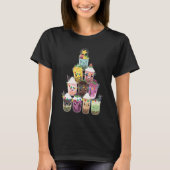 Boba Bubble Tea kerstboom T-shirt (Voorkant)