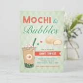 Boba Bubble Tea Mochi Sweet Kinder Tiener Meisje T Kaart (Staand voorkant)