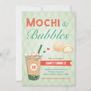 Boba Bubble Tea Mochi Sweet Kinder Tiener Meisje T Kaart