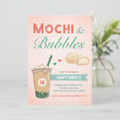 Boba Bubble Tea Mochi Sweet Kinder Tiener Meisje T Kaart (Staand voorkant)