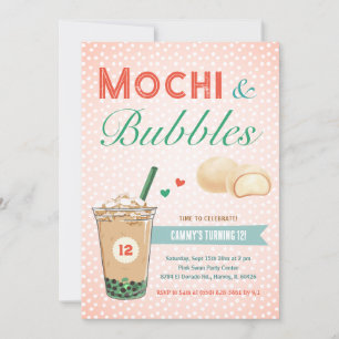 Boba Bubble Tea Mochi Sweet Kinder Tiener Meisje T Kaart