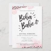 Boba Bubble Tea Party Invitation Kaart (Voorkant)
