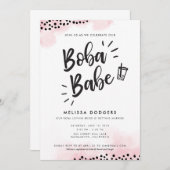 Boba Bubble Tea Party Invitation Kaart (Voorkant / Achterkant)