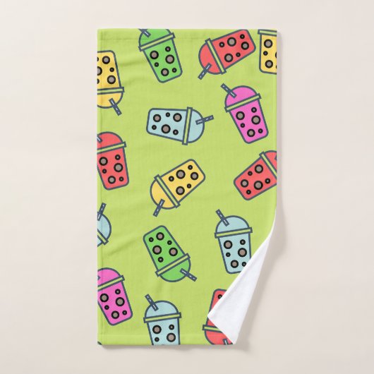 Boba Bubble Tea Pattern Bad Handdoek (Handdoek)