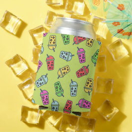 Boba Bubble Tea Pattern Blikjeskoeler