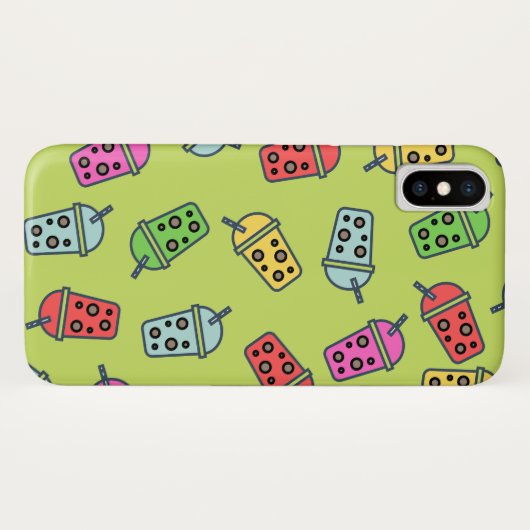 Boba Bubble Tea Pattern Case-Mate iPhone Case (Achterkant (horizontaal))