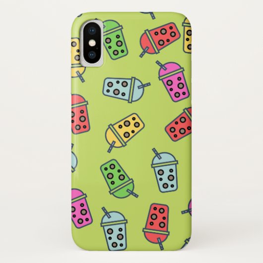 Boba Bubble Tea Pattern Case-Mate iPhone Case (Achterkant)
