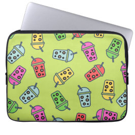 Boba Bubble Tea Pattern Laptop Sleeve