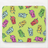 Boba Bubble Tea Pattern Muismat (Voorkant)