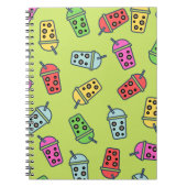 Boba Bubble Tea Pattern Notitieboek (Voorkant)