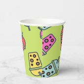 Boba Bubble Tea Pattern Papieren Bekers (Rechts)