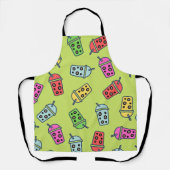 Boba Bubble Tea Pattern Schort (Voorkant)