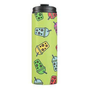 Boba Bubble Tea Pattern Thermosbeker
